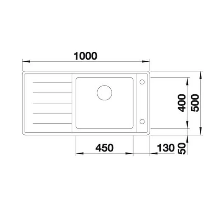 Blanco ANDANO XL 6 S-IF 1 Bowl Inset Stainless Steel Kitchen Sink With Remote Control InFino Drain System - Satin Polish - 523000 3 Blanco ANDANO XL 6 S-IF 1 Bowl Inset Stainless Steel Kitchen Sink With Remote Control InFino Drain System - Satin Polish - 523000 - Image 3