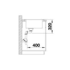Blanco ANDANO XL 6 S-IF 1 Bowl Inset Stainless Steel Kitchen Sink With Remote Control InFino Drain System - Satin Polish - 523000 8 Blanco ANDANO XL 6 S-IF 1 Bowl Inset Stainless Steel Kitchen Sink With Remote Control InFino Drain System - Satin Polish - 523000 -Blanco Shop blanco bl467838 dimensions1