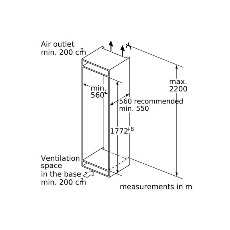 Bosch Series 8 GIN81HCE0G Built-In Frost Free Tall Freezer With Home Connect - White 10 Bosch Series 8 GIN81HCE0G Built-In Frost Free Tall Freezer With Home Connect - White - Image 10
