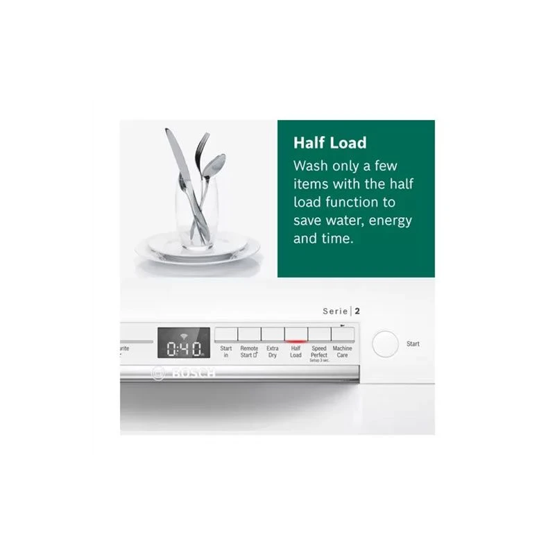 Bosch Series 2 SMS2ITW41G Free-Standing 60cm Dishwasher With Home Connect - White 9 Bosch Series 2 SMS2ITW41G Free-Standing 60cm Dishwasher With Home Connect - White - Image 9