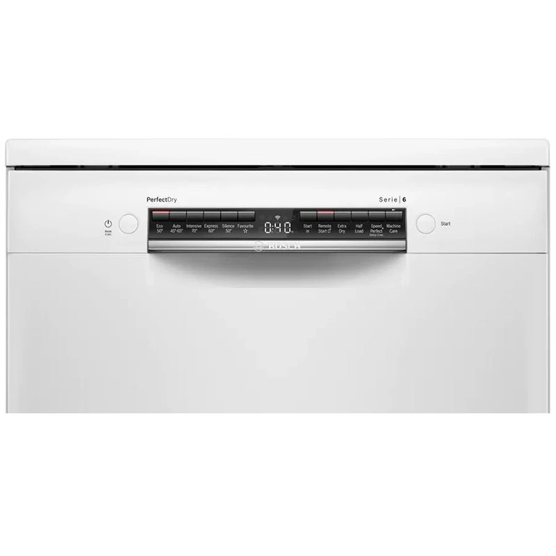 Bosch Series 6 SMS6ZCW00G Free-Standing 60cm Dishwasher With Home Connect - White 2 Bosch Series 6 SMS6ZCW00G Free-Standing 60cm Dishwasher With Home Connect - White - Image 2