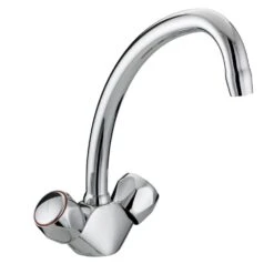 Bristan Value Club Budget Monobloc Sink Mixer Chrome With Metal Heads - VAC BSNK C MT