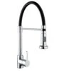 Bristan Liquorice Professional Kitchen Mixer With Pull Down Spray, Chrome - LQR PROSNK C