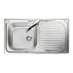 Leisure Linear 1 Bowl Kitchen Sink Reversible Drainer - Stainless Steel LN9501XSPOL/