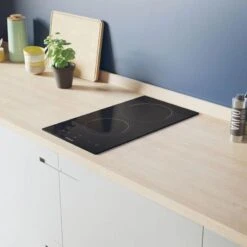 Candy CDH30 30cm Ceramic Hob - Black Glass -Blanco Shop c a candy cdh30 30cm ceramic hob black glass lifestyle2