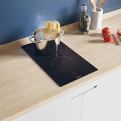 Candy CDH30 30cm Ceramic Hob - Black Glass -Blanco Shop c a candy cdh30 30cm ceramic hob black glass lifestyle3