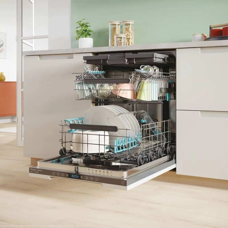 Candy Rapido CI6C4F1PMW-80 Fully-Integrated 16 Place Dishwasher - White 4 Candy Rapido CI6C4F1PMW-80 Fully-Integrated 16 Place Dishwasher - White - Image 4
