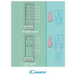 Candy DiVino CCVB 30 UK/1 30cm Wine Cooler - Stainless Steel 9 Candy DiVino CCVB 30 UK/1 30cm Wine Cooler - Stainless Steel -Blanco Shop c a candy divino ccvb 30 uk 1 30cm wine cooler dimensions