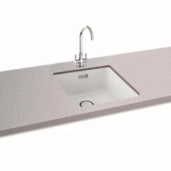 Carron Phoenix Haven 90 1 Bowl Undermount Kitchen Sink - Polar White - 125.0696.027