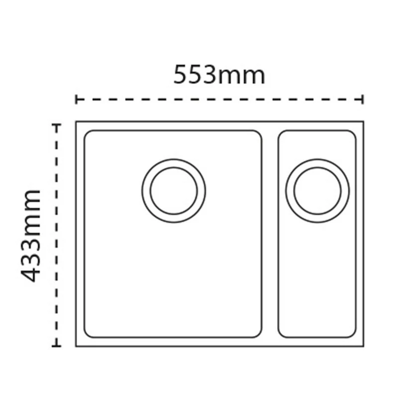 Carron Phoenix Haven 150-16 1.5 Bowl Undermount Kitchen Sink - Coffee - 125.0696.037 2 Carron Phoenix Haven 150-16 1.5 Bowl Undermount Kitchen Sink - Coffee - 125.0696.037 - Image 2