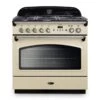 Rangemaster Classic FX 90 Dual Fuel Range Cooker - Cream & Chrome - CLAS90FXDFFCR/C