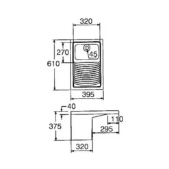 Thomas Denby Small Ceramic Laundry Sink - White - CLS -Blanco Shop c l cls 3
