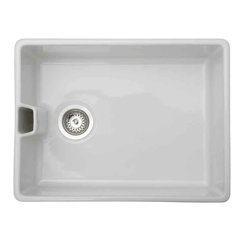 Prima 1 Bowl Belfast Fire Clay Kitchen Sink - White - CPR4081 1 Prima 1 Bowl Belfast Fire Clay Kitchen Sink - White - CPR4081