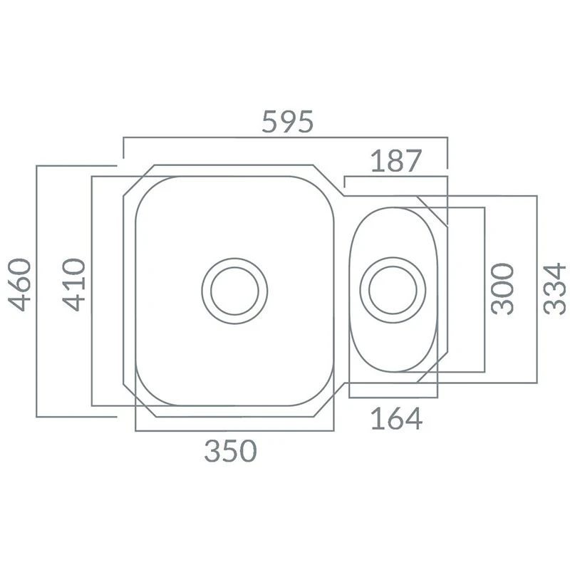 Prima 1.5B Undermount Reversible Kitchen Sink - Polished Steel - CPR506 2 Prima 1.5B Undermount Reversible Kitchen Sink - Polished Steel - CPR506 - Image 2
