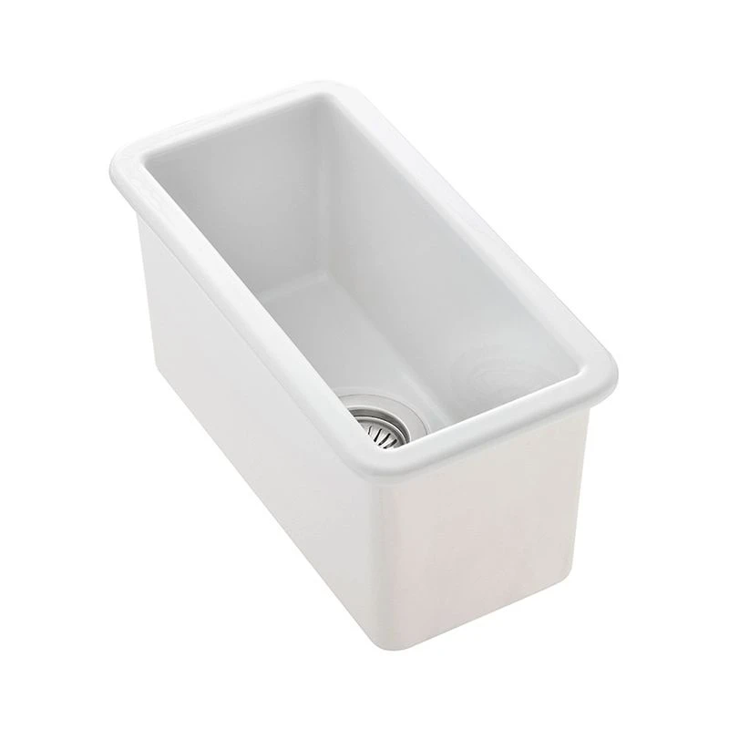 Rangemaster Rustique 234x460 0.5 Bowl Fire Clay Ceramic Kitchen Sink - White - CRUB1740WH/ 2 Rangemaster Rustique 234x460 0.5 Bowl Fire Clay Ceramic Kitchen Sink - White - CRUB1740WH/ - Image 2