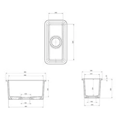 Rangemaster Rustique 234x460 0.5 Bowl Fire Clay Ceramic Kitchen Sink - White - CRUB1740WH/ 5 Rangemaster Rustique 234x460 0.5 Bowl Fire Clay Ceramic Kitchen Sink - White - CRUB1740WH/ -Blanco Shop c r crub1740wh 3
