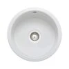 Rangemaster Rustique 445x445 1 Bowl Fire Clay Ceramic Kitchen Sink - White - CRUB385WH/