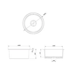 Rangemaster Rustique 445x445 1 Bowl Fire Clay Ceramic Kitchen Sink - White - CRUB385WH/ -Blanco Shop c r crub385wh 3
