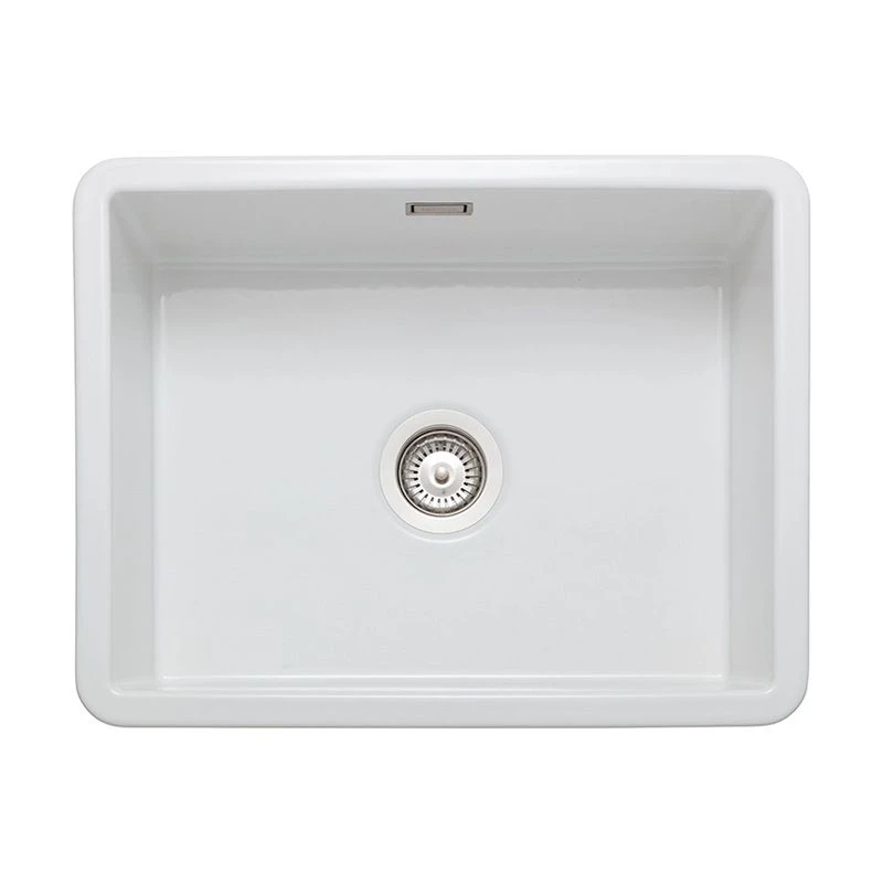 Rangemaster Rustique 598x462 1 Bowl Fire Clay Ceramic Kitchen Sink - White - CRUB5340WH/ 1 Rangemaster Rustique 598x462 1 Bowl Fire Clay Ceramic Kitchen Sink - White - CRUB5340WH/