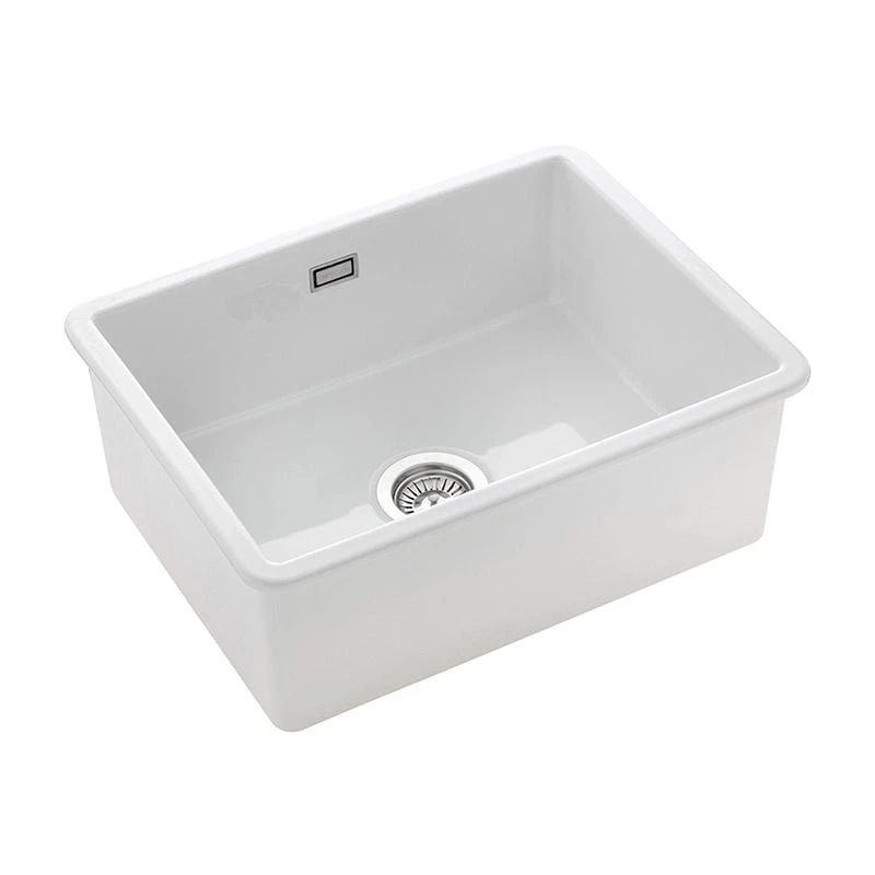 Rangemaster Rustique 598x462 1 Bowl Fire Clay Ceramic Kitchen Sink - White - CRUB5340WH/ 2 Rangemaster Rustique 598x462 1 Bowl Fire Clay Ceramic Kitchen Sink - White - CRUB5340WH/ - Image 2