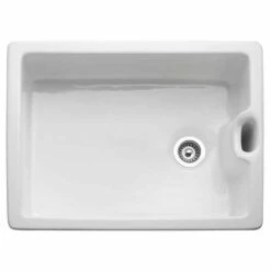Rangemaster Classic Belfast 1 Bowl Fire Clay Ceramic Kitchen Sink - White - CCBL595WH/