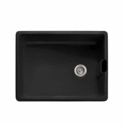 Rangemaster Grange 1 Bowl Fire Clay Ceramic Kitchen Sink - Matt Black - CGR595MB/ -Blanco Shop cgr595mb