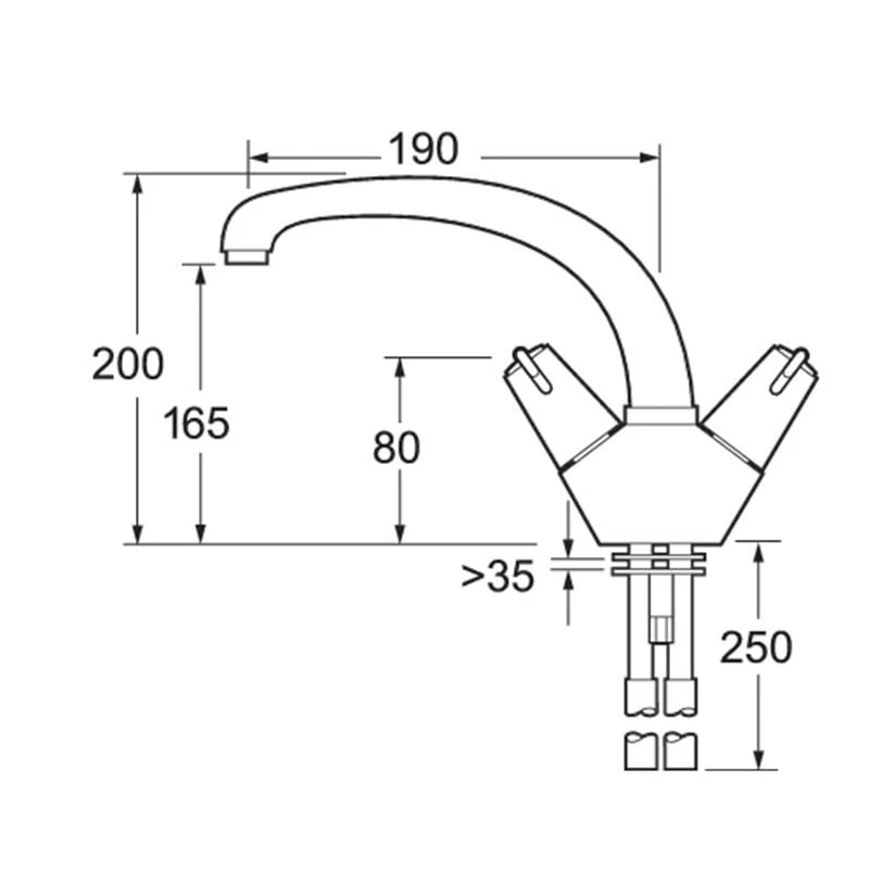 Deva By Methven Lever Action Mono Sink Kitchen Mixer Tap - DLT104 2 Deva By Methven Lever Action Mono Sink Kitchen Mixer Tap - DLT104 - Image 2