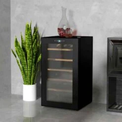 HOMCOM 24 Bottles Wine Cooler With Touch Screen Control - Black - 800-150V70 -Blanco Shop dh7bc418a831ce8b5.jpg