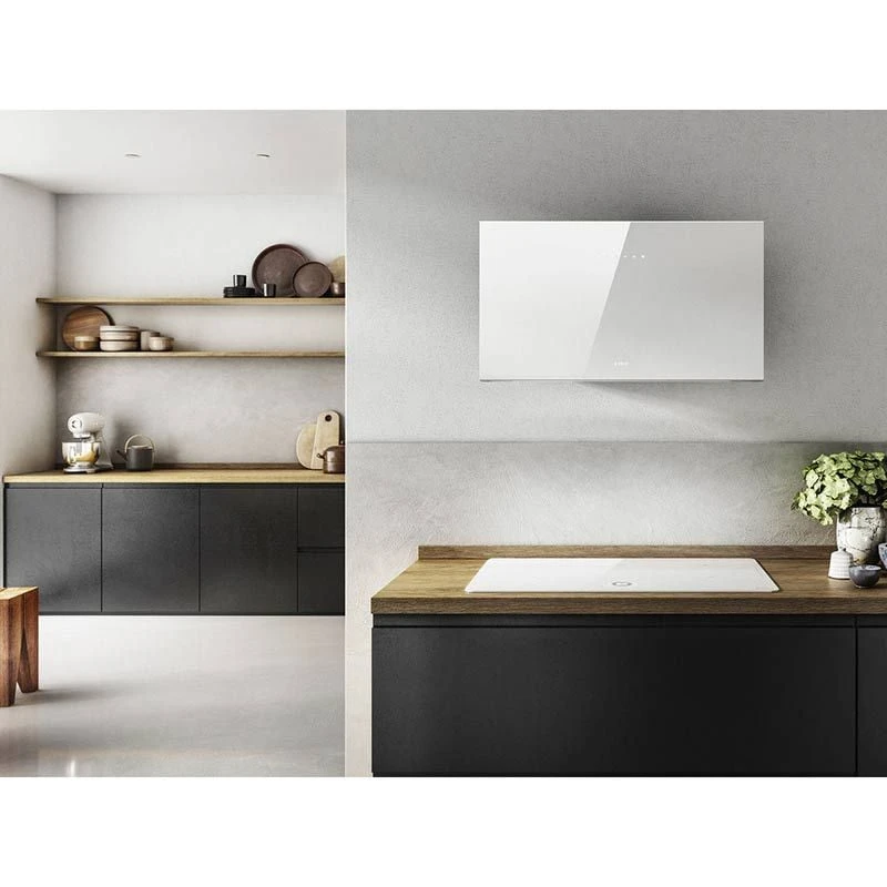 Elica Ascent 60cm Chimney Cooker Hood - Black Glass - PRF0101142B 4 Elica Ascent 60cm Chimney Cooker Hood - Black Glass - PRF0101142B - Image 4