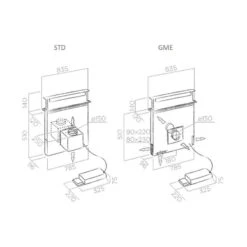 Elica Pandora 90cm Downdraft Extractor - Black - PRF0120979 -Blanco Shop e l elica pandora blk 3