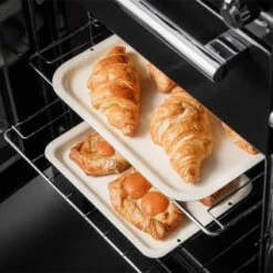 Rangemaster Encore Deluxe 90cm Dual Fuel Range Cooker - Ivory/Chrome - EDL90DFFIV/C -Blanco Shop e n encore deluxe 90 df 6