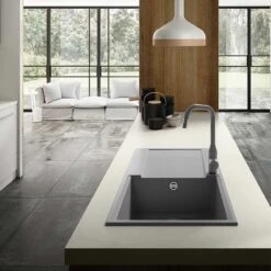 Reginox EASY 480 Elleci Single Bowl Granite Kitchen Sink - Titanium - EASY 480 TT