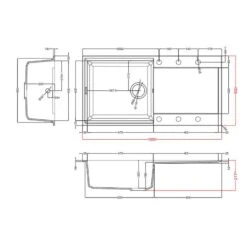 Reginox EASY 480 Elleci Single Bowl Granite Kitchen Sink - Titanium - EASY 480 TT -Blanco Shop easy 480 1