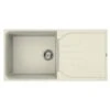 Reginox EGO 480 Elleci Granite 1 Bowl Kitchen Sink - Reversible Granitek Cream - EGO 480 C