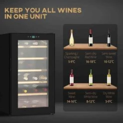 HOMCOM 24 Bottles Wine Cooler With Touch Screen Control - Black - 800-150V70 -Blanco Shop eyyfa818a831ce8b5.jpg