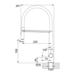 Franke Icon Semi-Pro Pull Out Nozzle Tap - Matt Black - 115.0690.598 -Blanco Shop f r franke icon 1150690598 dimensions