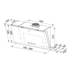 Franke Maris Pro 90cm Angled Wall Cooker Hood FMA 2.0 PRO 907 BK - Black - 330.0682.357 6 Franke Maris Pro 90cm Angled Wall Cooker Hood FMA 2.0 PRO 907 BK - Black - 330.0682.357 -Blanco Shop f r franke maris pro 3300682357 dimensions