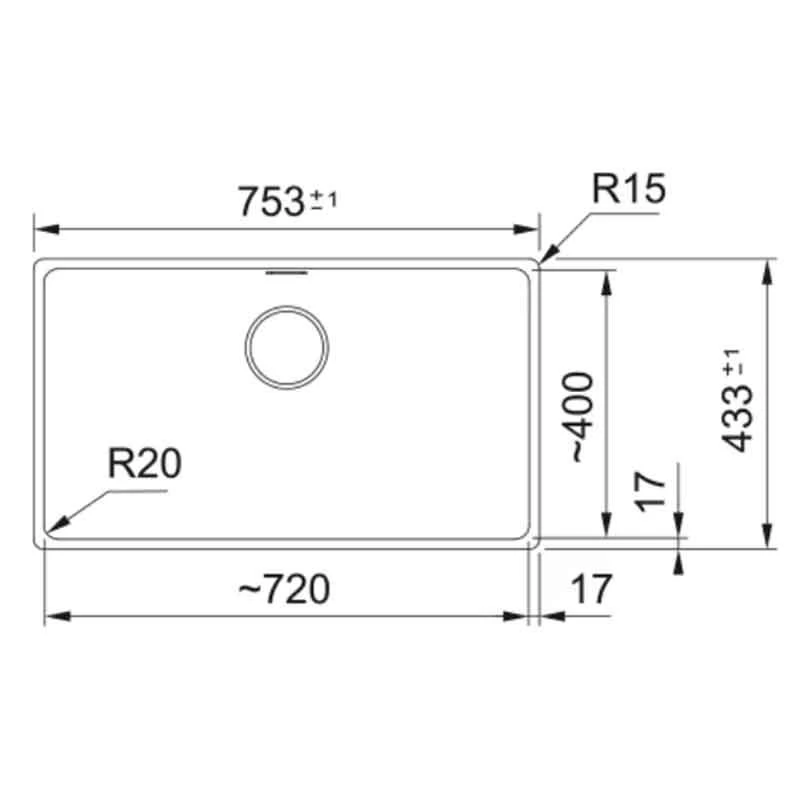 Franke Maris 1 Bowl Undermount Fragranite Kitchen Sink MRG 110-72 - Stone Grey - 125.0688.509 2 Franke Maris 1 Bowl Undermount Fragranite Kitchen Sink MRG 110-72 - Stone Grey - 125.0688.509 - Image 2