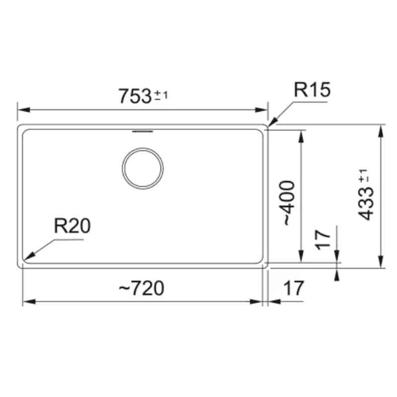 Franke Maris 1 Bowl Undermount Fragranite Kitchen Sink MRG 110-72 - Polar White - 125.0688.510 2 Franke Maris 1 Bowl Undermount Fragranite Kitchen Sink MRG 110-72 - Polar White - 125.0688.510 - Image 2