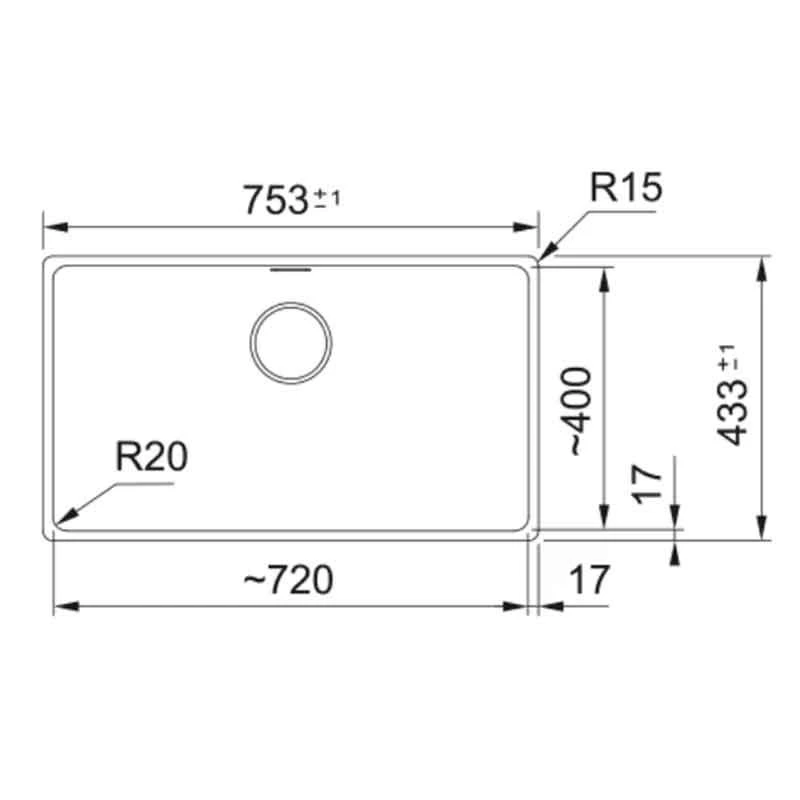 Franke Maris 1 Bowl Undermount Fragranite Kitchen Sink MRG 110-72 - Oyster - 125.0688.512 2 Franke Maris 1 Bowl Undermount Fragranite Kitchen Sink MRG 110-72 - Oyster - 125.0688.512 - Image 2