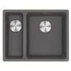 Franke Maris 1.5 Bowl Undermount Fragranite Kitchen Sink MRG 160-34-15 - Left Hand - Stone Grey - 125.0688.514