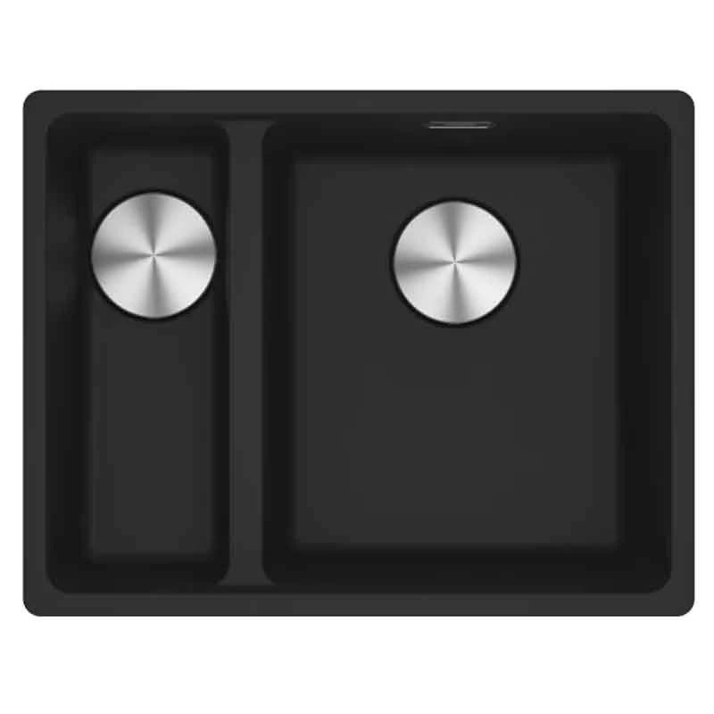 Franke Maris 1.5 Bowl Undermount Fragranite Kitchen Sink MRG 160-34-15 - Left Hand - Matt Black - 125.0688.518 1 Franke Maris 1.5 Bowl Undermount Fragranite Kitchen Sink MRG 160-34-15 - Left Hand - Matt Black - 125.0688.518