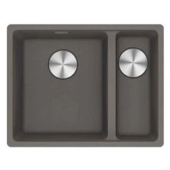 Franke Maris 1.5 Bowl Undermount Fragranite Kitchen Sink MRG 160-34-15 - Right Hand - Stone Grey - 125.0688.519