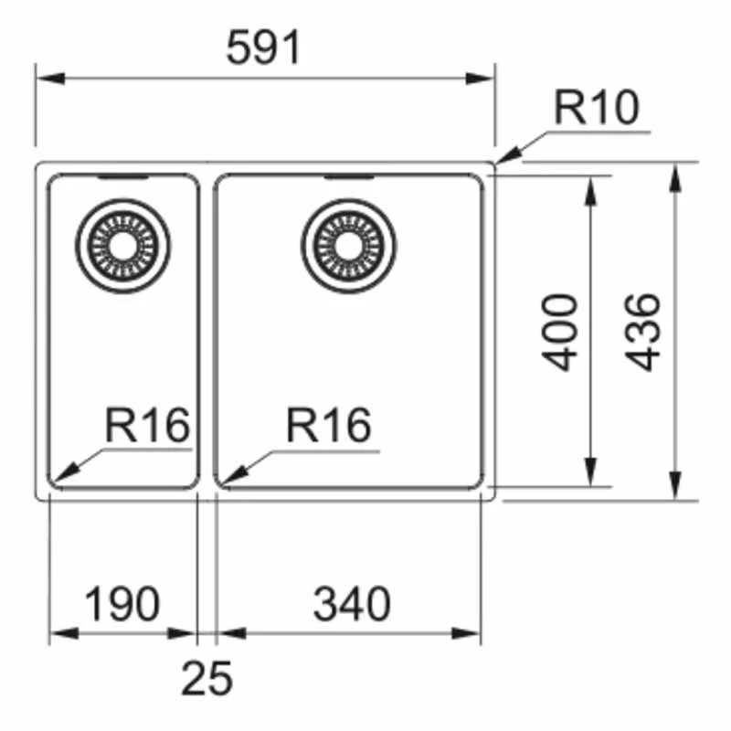 Franke Maris 1.5 Bowl Inset Kitchen Sink With Left Hand Small Bowl MRX 260 34-19 - Stainless Steel - 127.0553.963 2 Franke Maris 1.5 Bowl Inset Kitchen Sink With Left Hand Small Bowl MRX 260 34-19 - Stainless Steel - 127.0553.963 - Image 2