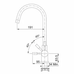 Franke Minerva Helix 4-in-1 Electronic Kitchen Tap - Copper - 119.0625.398 -Blanco Shop franke minerva 1190625398 dimensions
