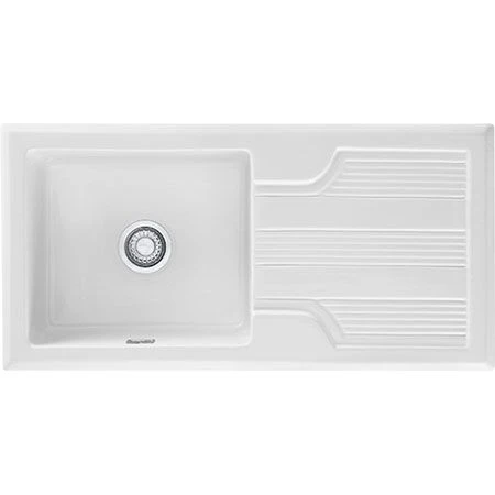 Franke Galassia 1 Bowl Ceramic Inset Kitchen Sink With Reversible Drainer GAK 611-101 - White - 124.0305.163 3 Franke Galassia 1 Bowl Ceramic Inset Kitchen Sink With Reversible Drainer GAK 611-101 - White - 124.0305.163 - Image 3