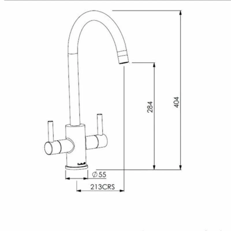 Reginox Genesis Dual Lever Kitchen Tap - Brushed Nickel - GENESIS BN 2 Reginox Genesis Dual Lever Kitchen Tap - Brushed Nickel - GENESIS BN - Image 2