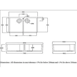 RAK Ceramics Gourmet Sink 10 - Double Bowl Kitchen Sink - GOSINK10 5 RAK Ceramics Gourmet Sink 10 - Double Bowl Kitchen Sink - GOSINK10 -Blanco Shop g o gosink10 2