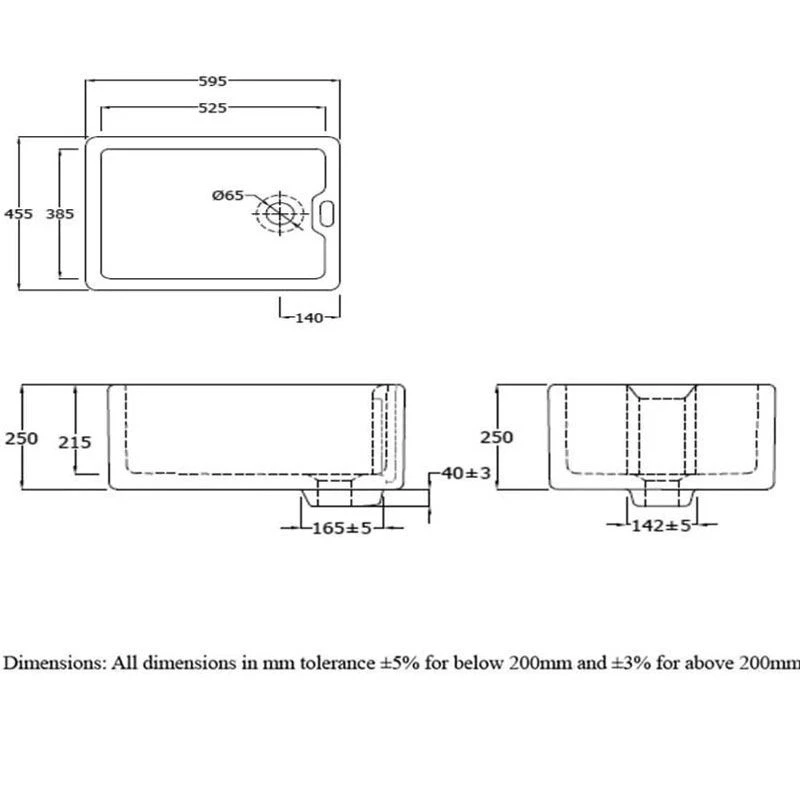 RAK Ceramics Gourmet Sink 8 - Belfast Style Kitchen Sink With Overflow - GOSINK8 3 RAK Ceramics Gourmet Sink 8 - Belfast Style Kitchen Sink With Overflow - GOSINK8 - Image 3