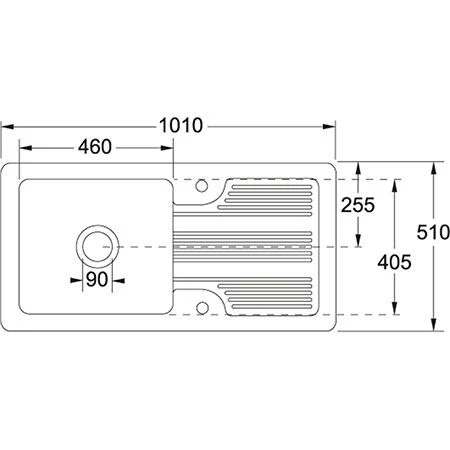 Franke Galassia 1 Bowl Ceramic Inset Kitchen Sink With Reversible Drainer GAK 611-101 - White - 124.0305.163 2 Franke Galassia 1 Bowl Ceramic Inset Kitchen Sink With Reversible Drainer GAK 611-101 - White - 124.0305.163 - Image 2